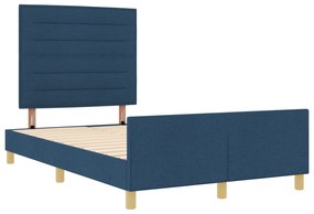 Cama vidaXL Azul 160x200 cm Tecido