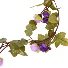 Grinaldas de flores de Natal 6 pcs 215 cm roxo claro