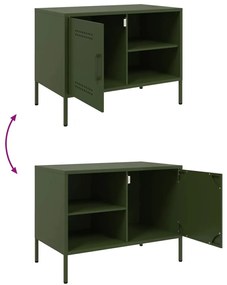 Móvel de TV 68x39x50,5 cm aço verde-azeitona