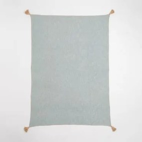 Manta Plaid Em Algodão Paraíba Tropa - Crema Linho - Sklum