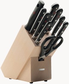 Bloco de facas em madeira de faia Classic, conjunto de 9