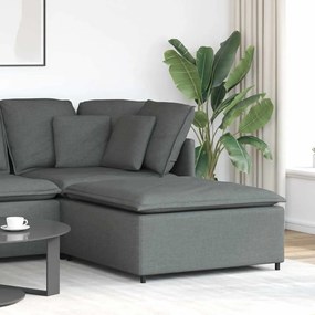 vidaXL Módulo de pufe modular para sofá cinza escuro 100x100x48 cm