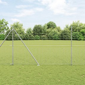 Cerca de Campo vidaXL 1,6x25 m de Aço Galvanizado