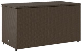 Armário de arrumação para jardim 110x55x60,5cm vime PE castanho
