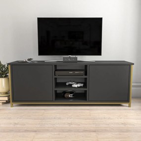 Móvel TV Otis – Dourado e Antracite – 140 cm x 35,3 cm x 50,8 cm