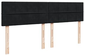 Cama com molas/colchão 180x200 cm veludo preto
