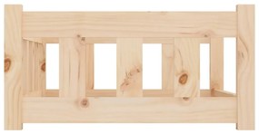 Cama para cães 75,5x55,5x28 cm madeira de pinho maciça