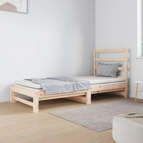 3124747 vidaXL Estrutura sofá-cama de puxar 2x(90x190) cm pinho maciço