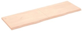 Prateleira de parede 160x50x(2-4)cm carvalho maciço não tratado