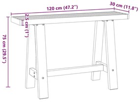 Mesa consola NOAIN pernas em forma de A 120x30x75 cm