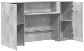 Balcão de recepção 180x50x103,5 cm madeira cinza cimento