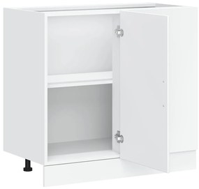 Armário base de cozinha Porto derivados de madeira branco