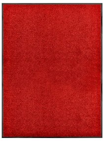 323424 vidaXL Tapete de porta lavável 90x120 cm vermelho