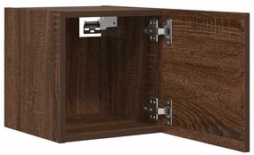 Móveis de TV de parede 2pcs 30,5x30x30 cm cor carvalho castanho
