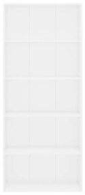 Estante com 5 prateleiras 80x30x189 cm contraplacado branco