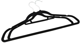 100 pcs conjunto de cabides antiderrapantes veludo preto