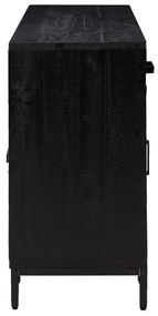 Aparador 110x35x70 cm pinho maciço preto