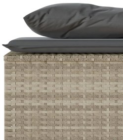 3 pcs conjunto de jantar p/ jardim c/ almofadões cinzento claro
