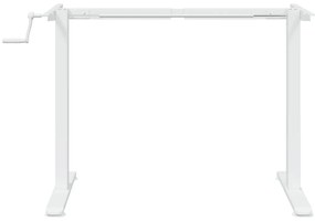 Estrutura de secretária de pé (94-135)x60x(70-114)cm aço branco
