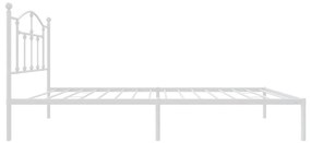 Estrutura de cama com cabeceira 80x200 cm metal branco