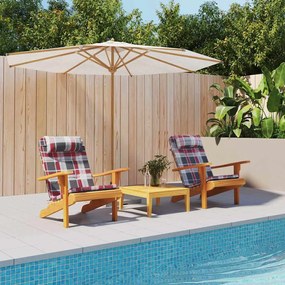 vidaXL Almofadas de cadeira 2 pcs Xadrez Vermelho 58 x 77 x 4,5 cm