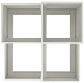 Jardineira vidaXL 80x80x60 cm Aço Branco