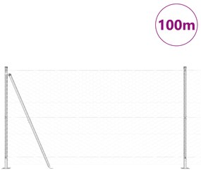 Cerca Hexagonal vidaXL 1.2x100 m Aço Galvanizado