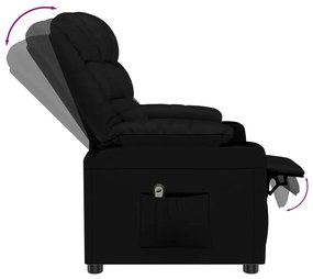 Poltrona reclinável elétrica couro artificial preto
