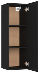 Móveis de TV 2 pcs 30,5x30x90 cm derivados de madeira preto