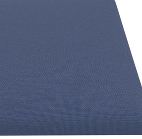 Painel de parede 12 pcs 60x15 cm tecido 1,08 m² cor azul