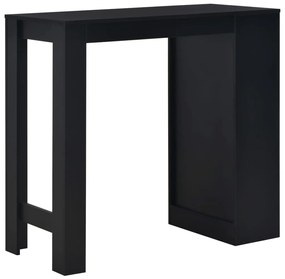 Mesa de bar com prateleira preto 110x50x103 cm