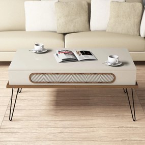 Mesa de Centro Ekol – Creme – 105x45,8x56 cm