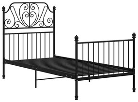 Estrutura de cama 90x200 cm metal preto