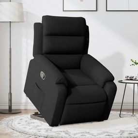 vidaXL Poltrona reclinável elevatória veludo preto