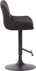 Banco de Bar Tecido cinza escuro