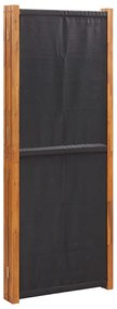 Divisória/biombo com 5 painéis 350x180 cm preto