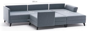 Sofá-Cama de Canto Eris – Azul – 300 x 78 x 202 cm