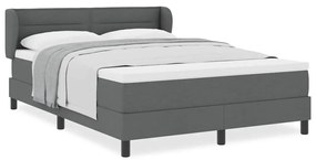 Cama Box Spring com Colchão vidaXL Cinza Escuro 160x200 cm Tecido