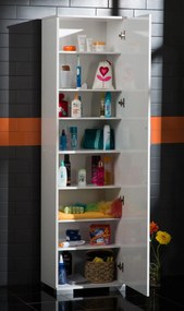 Armário Multiusos "Alto" - Branco - 50x187x35cm - Design Moderno