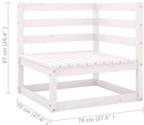 8 pcs conjunto lounge de jardim com almofadões pinho maciço