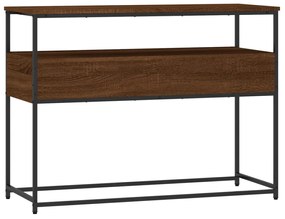 Mesa consola 100x40x75 cm derivados madeira carvalho castanho