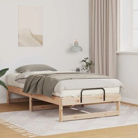 vidaXL Estrutura de Cama com Alças Castanho 90 x 200 cm