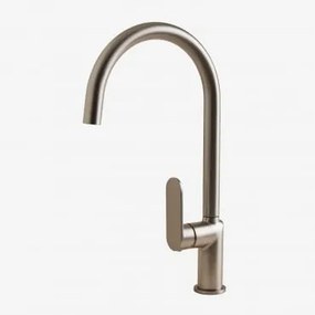 Torneira Para Cozinha Exterior Com Bica Alta Em Latão Alameda Cinzento Escovado - Sklum