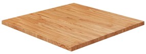 vidaXL Tampo mesa quadrado 70x70x2,5cm carvalho tratado castanho-claro