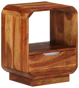 Mesa cabeceira c/ gaveta madeira acácia maciça 40x30x50 cm