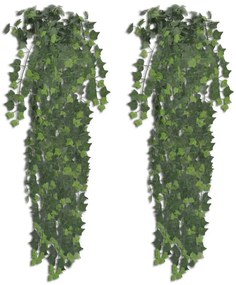 Arbusto de hera, artificial, em verde, 2 peças, 90 cm