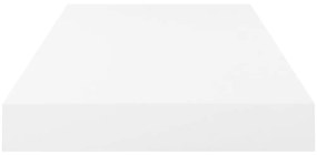 Prateleiras de parede suspensas 2 pcs 50x23x3,8cm MDF branco