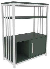 Estante Letos – Verde e Branco – 60 cm x 80 cm x 29,6 cm