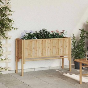 vidaXL Canteiro de jardim elevado Castanho 110 x 35 x 70 cm Bambu