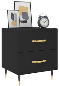 Mesa de cabeceira 40x35x47,5 cm derivados de madeira preto